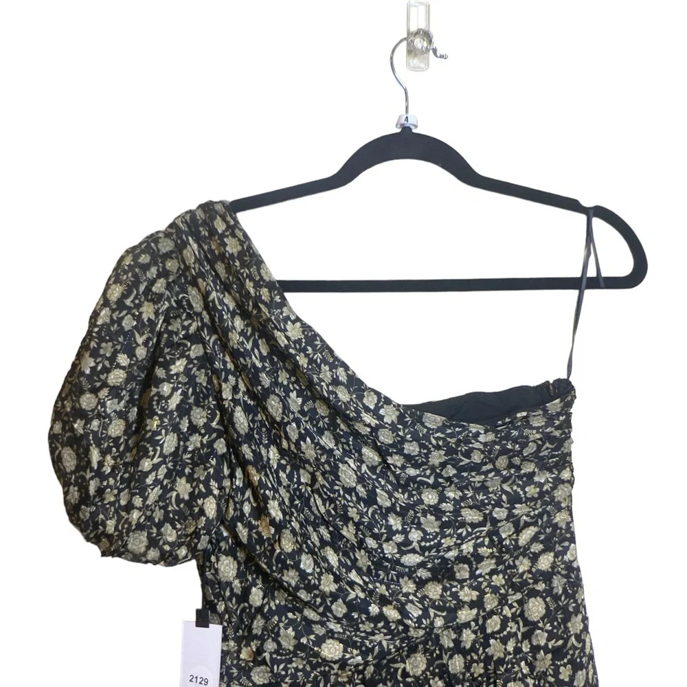 NWT ASTR The Label Santorini Midi Dress in Black & Taupe Multi, size Medium - Picture 10 of 12